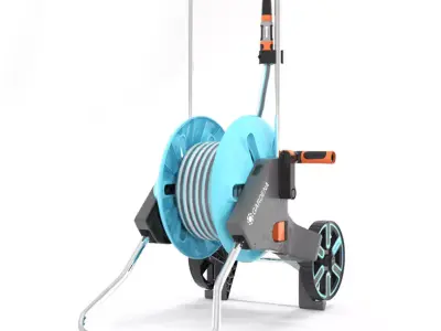  GARDENA 18513-20 Hose Reel Trolley CleverRoll M Set Low-poly 3D model