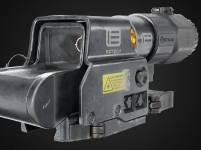 EOTech EXPS3 HWS  Low-poly 3D model