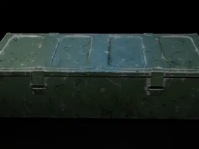 Ammo box Low-poly 3D model 7