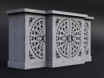 Antique Cupboard- Sri Lanka 3D model
