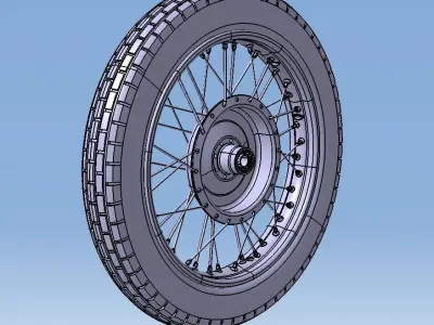 Wheel motorcycle M72 18 inch 3D model