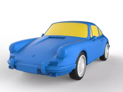 Porsche 912 1966 Classic Car 3D print model