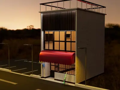Commercial Building 3D model order