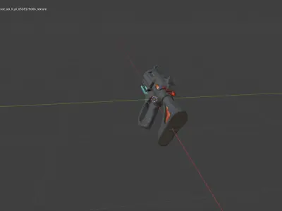 Realistic 3D Handgun  Low-poly 3D model