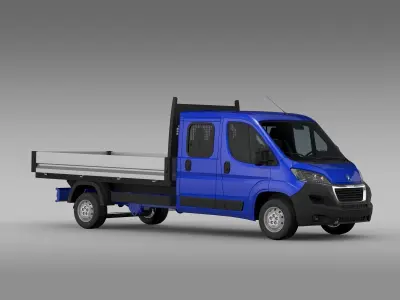 Peugeot Boxer  Crew Cab Truck 2017 3D model