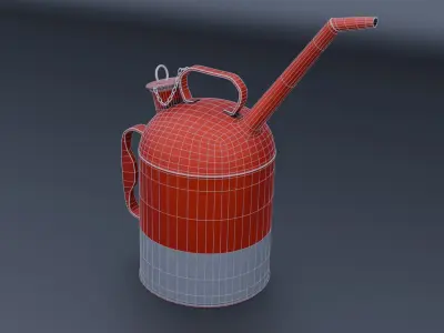 Retro Vintage Oil Can  Low-poly 3D model