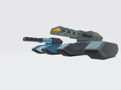 Free low poly sci-fi tank  Free low-poly 3D model
