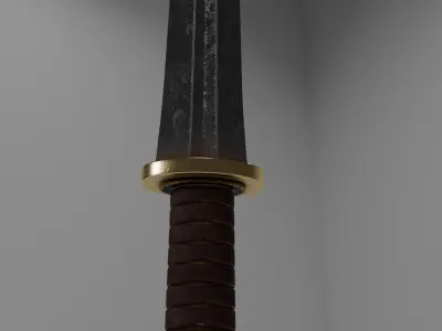 Sword Free low-poly 3D model 5