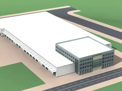 Industry Building 3D model get