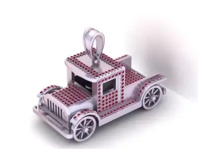 Luxury Vintage Car Pendant 3D print model