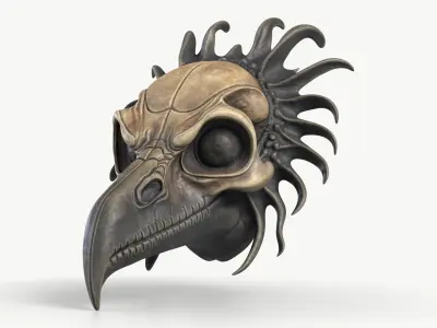 Crow Skull Mask 3D model