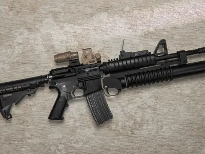 M4 carbine Low-poly 3D model