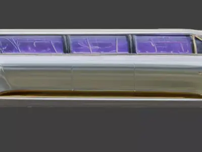 Futuristic Ultra-Luxury Sci-Fi Limousine Model Low-poly 3D model
