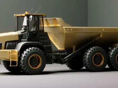 Realistic Articulated Dump Truck 3D model