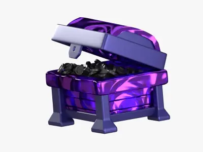 Treasure Chest 3D Illustration 3D model purchase