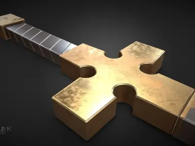 Excalibur Fireforce Low-poly 3D model