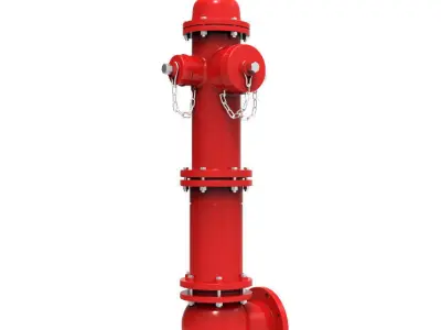 American Darling B 84 B 5 FIRE HYDRANT 3D model