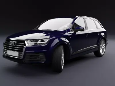 Audi Q7 Tfsi e Dark Blue 3D model