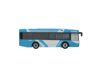 Low Poly Ultimate Bus 3D Model Low-poly 3D model