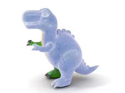 Inflatable Dinosaur Green model pack Low-poly 3D model