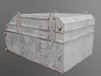 Trash container 3D model 2