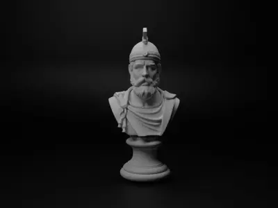 Ottoman Soldier Bust Chess 3D print model