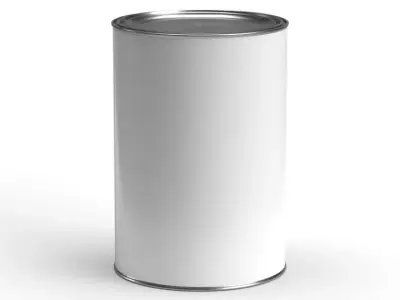 5 Quart paint can with lid  3D model