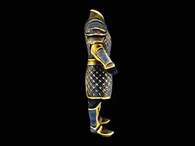 golden armor 3D model purchase