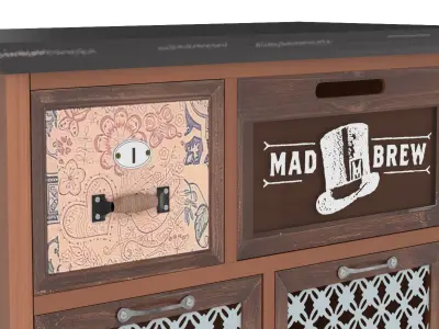 vintage old carboard  Low-poly 3D model