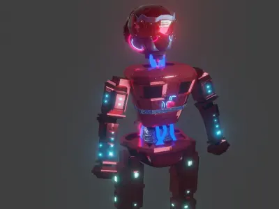 Robot Character Pwer Ranger 3D model