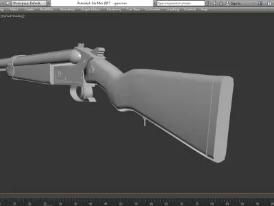 Low-poly gun rifle Low-poly 3D model