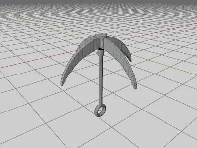 Harpoon Hook Low-poly 3D model