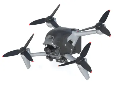 DJI FPV Drone Low-poly 3D model