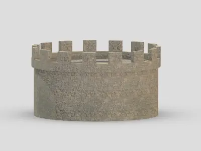 Medieval Castle Module 13 Low Poly PBR Realistic Low-poly 3D model