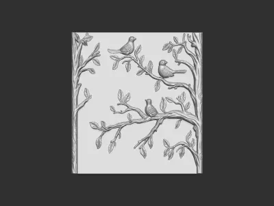 Birds on a Tree 3D print model