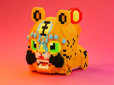 tiger lego Free 3D model