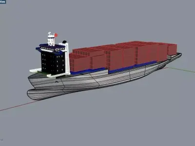 138 Lpp Container Ship Free 3D model
