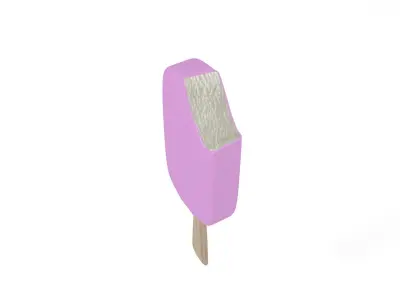 Ice Cream on a Stick Bitten  3D model