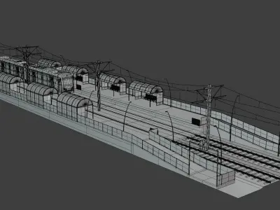 LA light rail stations II 3D Model Pack