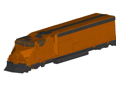locomotive  3D model 2