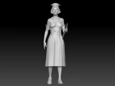 PIN UP NURSE 2 3D print model