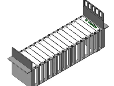 MODULO FIBRA OPTICA HUAWEI 3D model