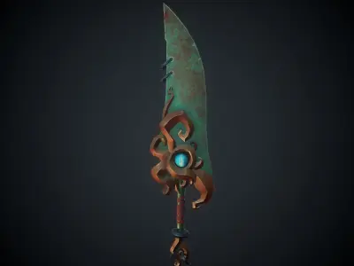 Stylized Monster Sword Low-poly 3D model