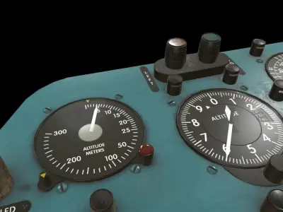 Mi-8MT Mi-17MT Left Panels Board English Low-poly 3D model