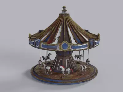 Carusel Low-poly 3D model