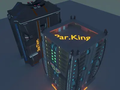 Sci-Fi Buildings 1 3D model