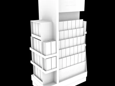 Chocolate Innovative  Cardboard Display Stand  3D model