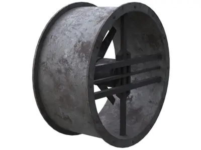 Axial Flow Fan 1 Old Low-poly 3D model