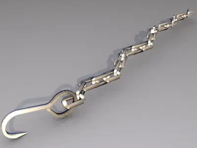 hook chain  Low-poly 3D model