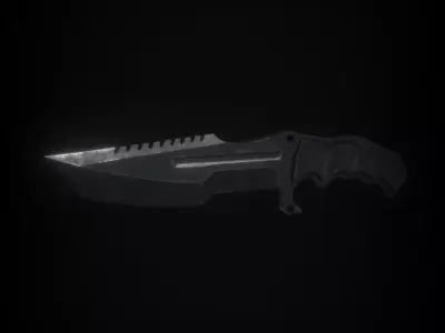 Military Knife Low-poly 3D model order